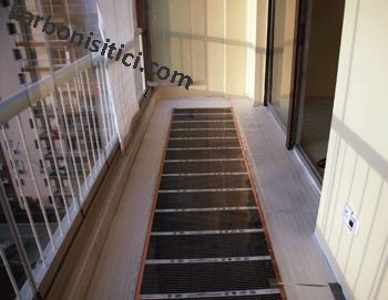 Karbon film ile kapalı balkon ısıtma